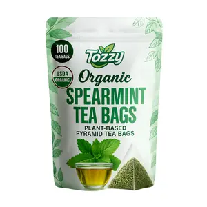 Organic Spearmint Tea – Hormonal Support | 100 Count Pyramid Tea Bags | Plant-Based, Eco-Conscious, Pure Herbal Ingredients