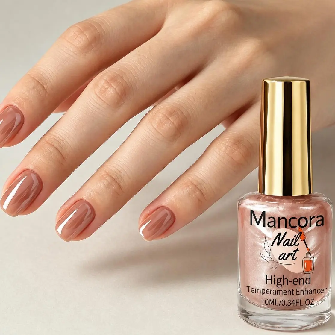 Nude Nail Polish - Quick-Drying, UV Lamp-Free, Nail-Strengthening Formula for Everyday Wear & Parties, Salon-Quality At-Home Manicures