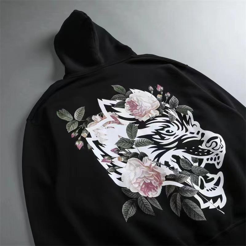 Darcsport Wolf Head Rose Terry Sweater Loose Breathable Workout Top
