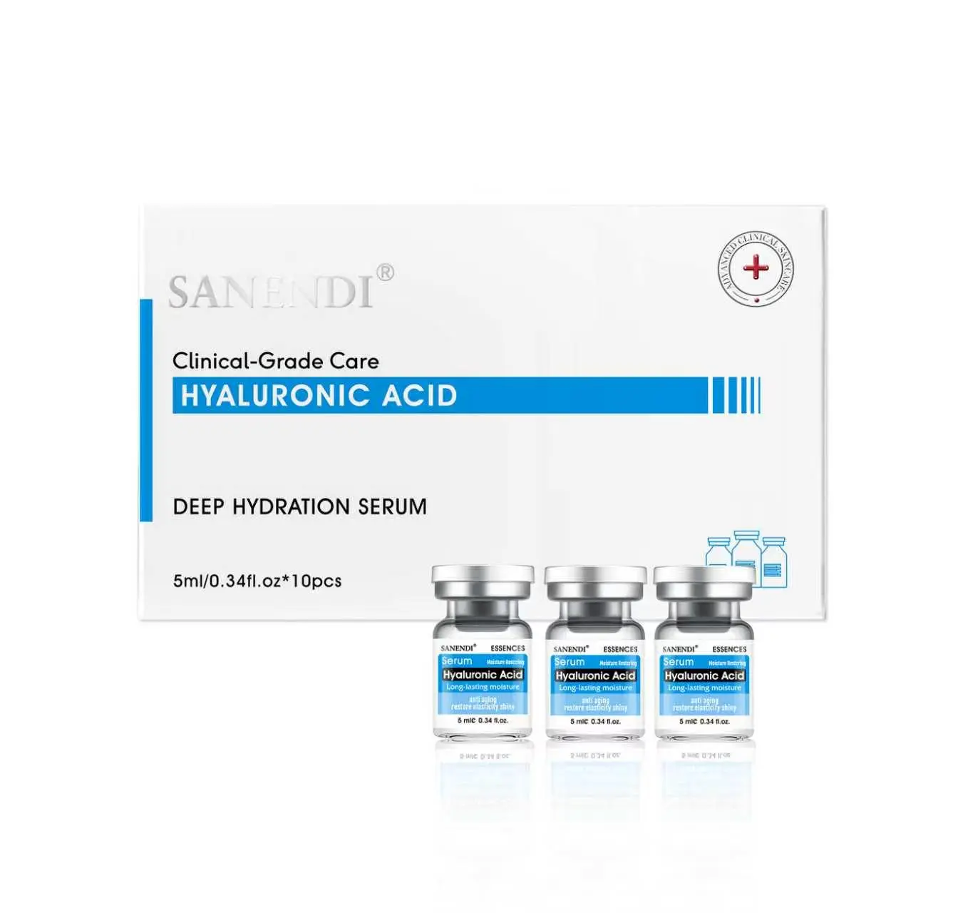 SANENDI AQUA Snail Extract Collagen Renewal Essence - Clinical-Grade Anti-Aging & Repair Serum 5ml*10pcs Vials