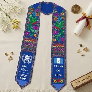 Personalized Guatemalan Graduation Sash 2026, Custom Graduation American Flag Stole, Guatemalan Graduation 2026
