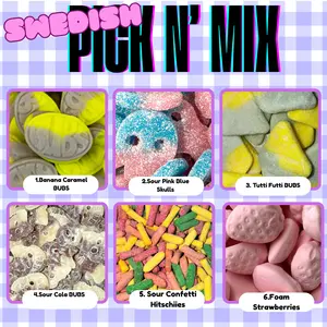 BUBS  European & Swedish Candy- Pick n' Mix Make Your Own Bag