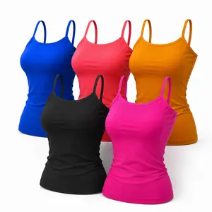 YPP B1074 # 5-6Pack Women’s Cami Tank Tops, Adjustable Spaghetti Strap Sleeveless Stretch Camisoles, One Size Fits Most, Assorted ColorsYPP