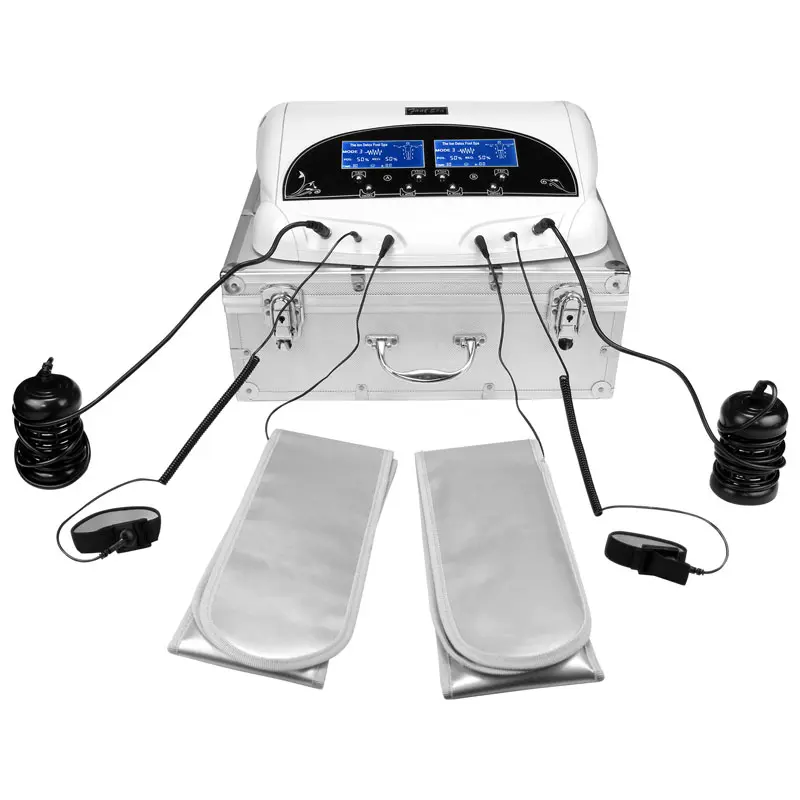 Dual Ionic Foot Bath De-tox Machine for 2 People with Electric Heating Waist Belt Massage Function (No Basin）Wellness Healthy Gift Body Relax Salon Detox Spa