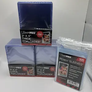 Ultra Pro 3X4 Thick 55pt Toploaders 3 Packs of 25 toploaders AND 100 Sleeves
