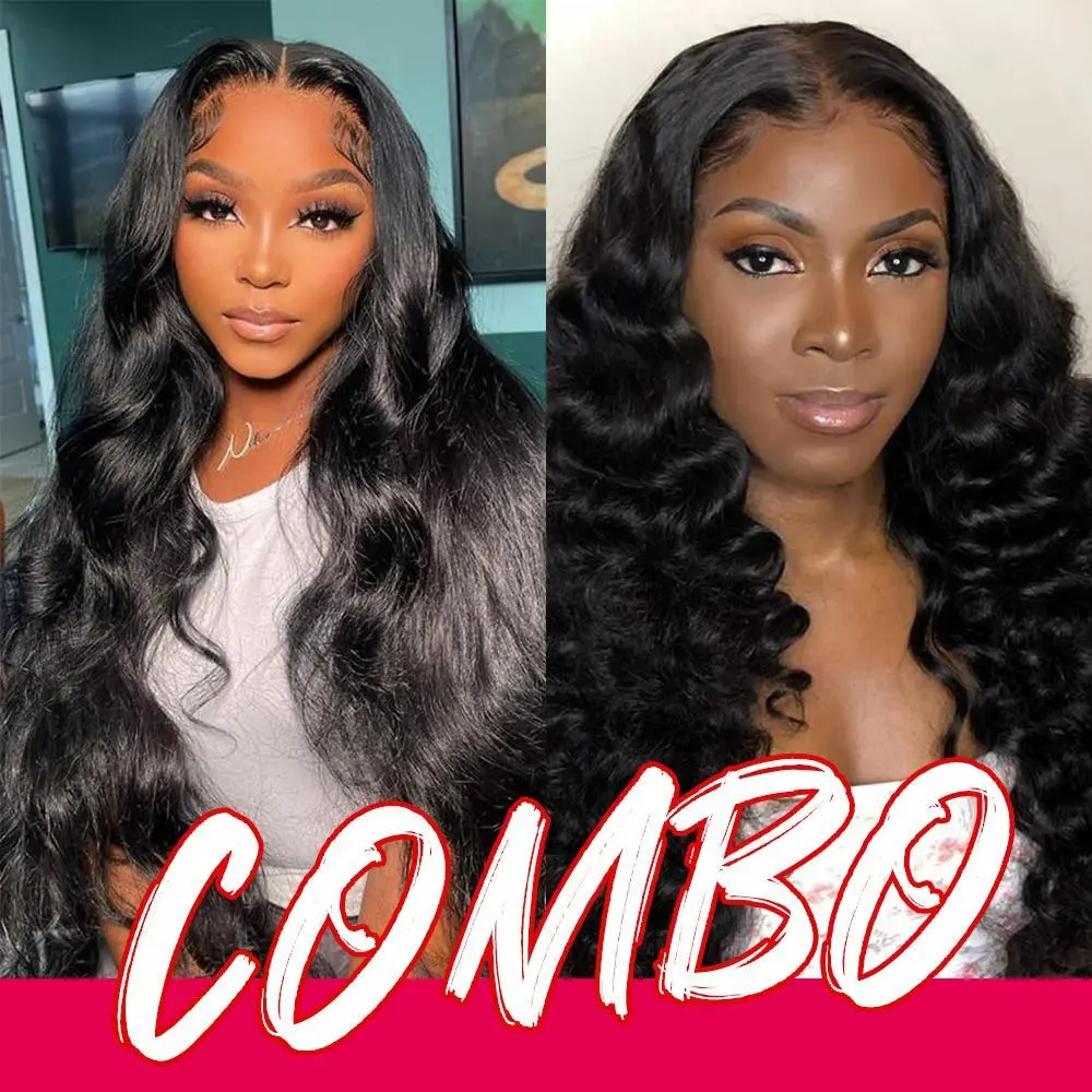 26'' 13x4 Body Wave+26'' 13x4 Deep Wave