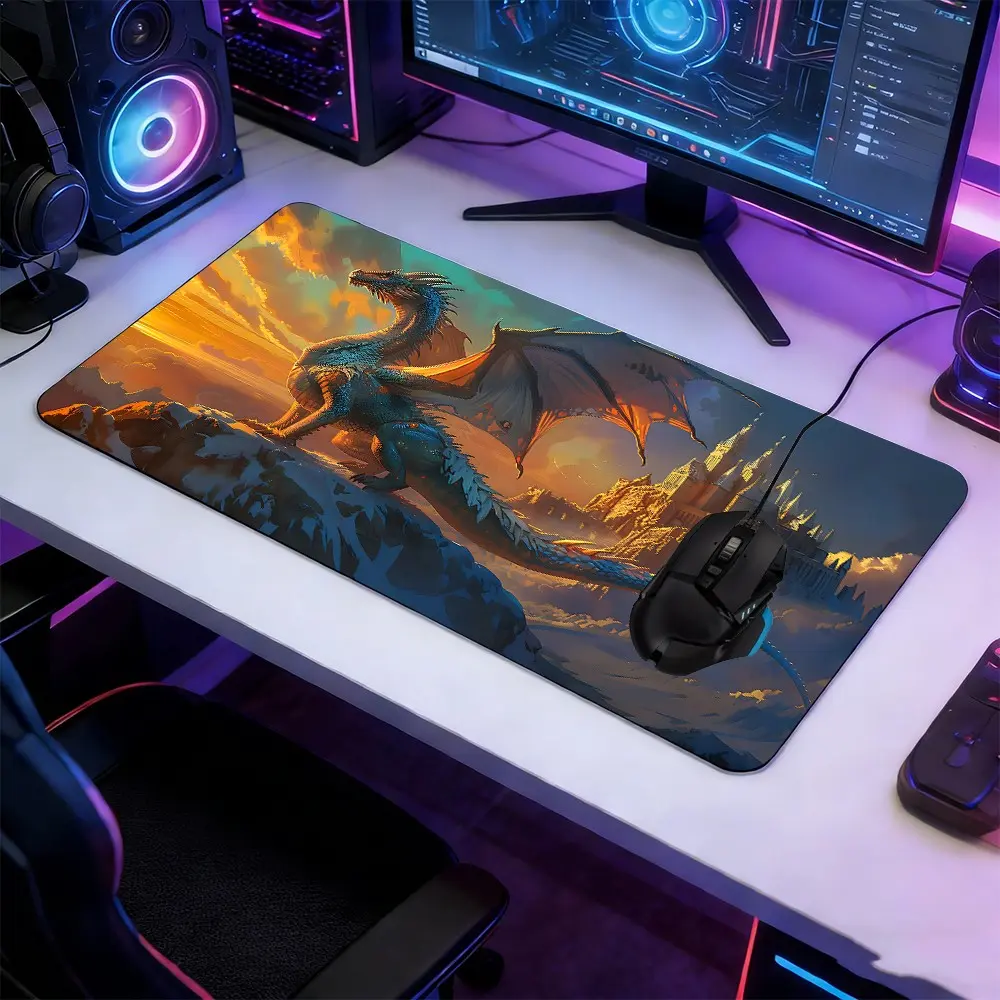 majestic dragon extended mousepad - TikTok Shop