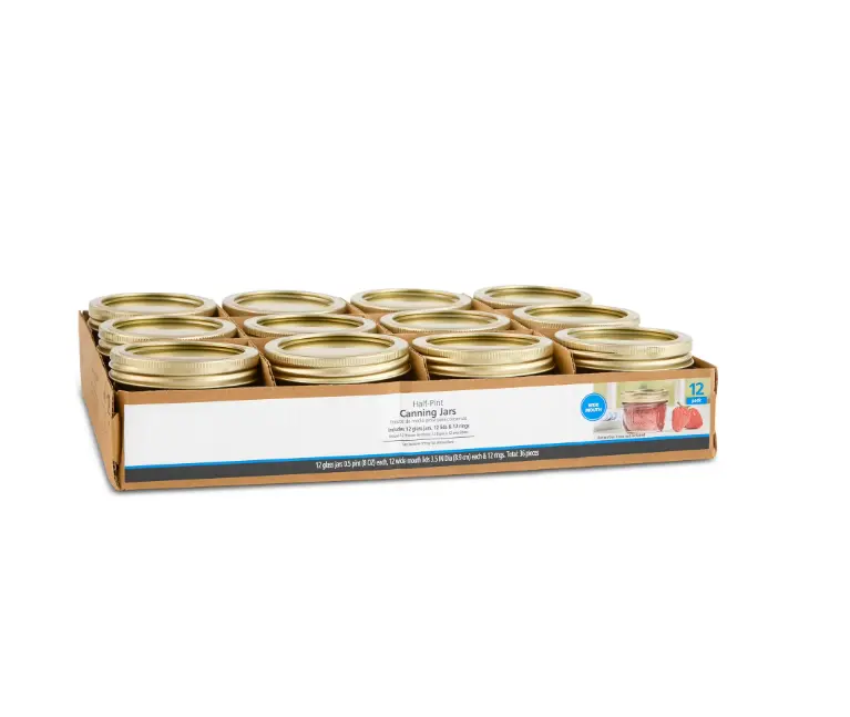 Bulk 12-Pack 8 oz Wide Mouth Mason Jars with Lids for DIY Crafts Preserves Yogurt Baby Food Candles & Gifts Versatile Home Use