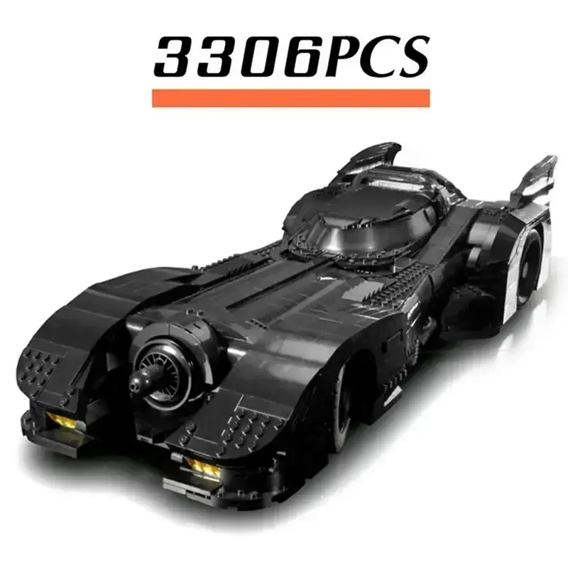 New 3306 Piece Movie Series Dark Batmobile Building Block Toy Set, Adult and Child Toy, Gift for Boys and Girls, Birthday Present, Vehicle Building Blocks, Building Block Sets