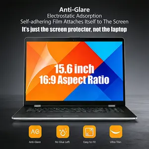 2PCS Laptop Screen Protector 15.6 Inch 16:9 PET Film 5H Hardness Anti Glare Scratch Proof Anti Fingerprint for Dell HP Acer Notebook High Quality Display Guard