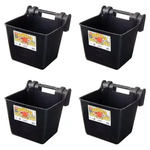Little Giant HF15BLACK 15 qt. Mountable Plastic Hook Feeder, Black (4 Pack)