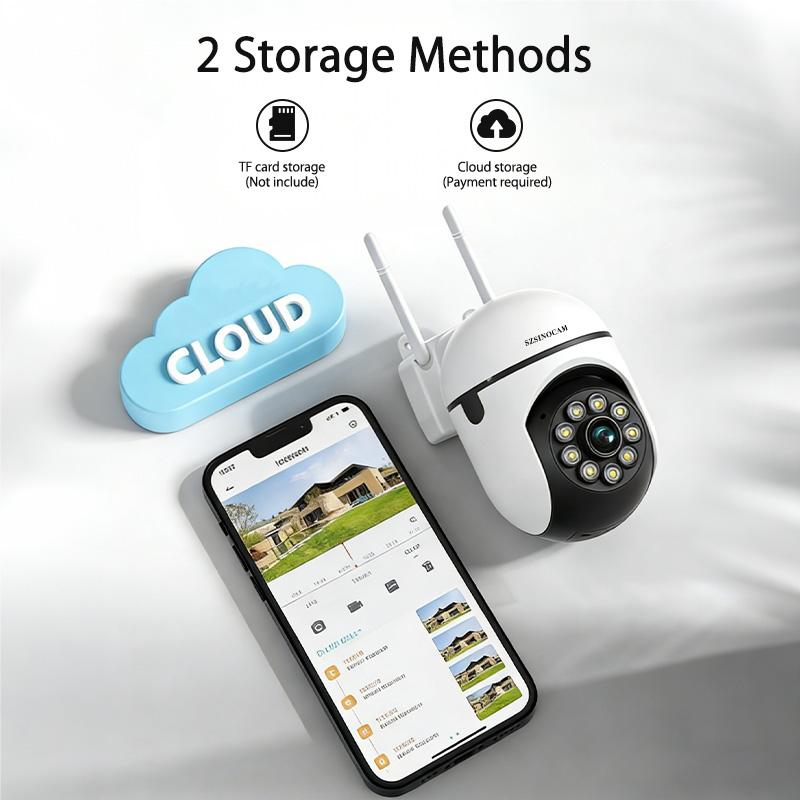 AI Wireless Security Camera with Color Night Vision, WiFi, Motion Detection & Visual Alerts, Wall-Mounted Outdoor & Indoor Security Camera for Advanced Electronic Monitoring