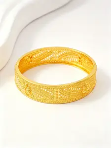 Women's Fashion Opening Cuff Bracelet, Elegant All-Over Print, Copper Material, Wedding Accessory, Couple Jewelry, 24D Batch Number