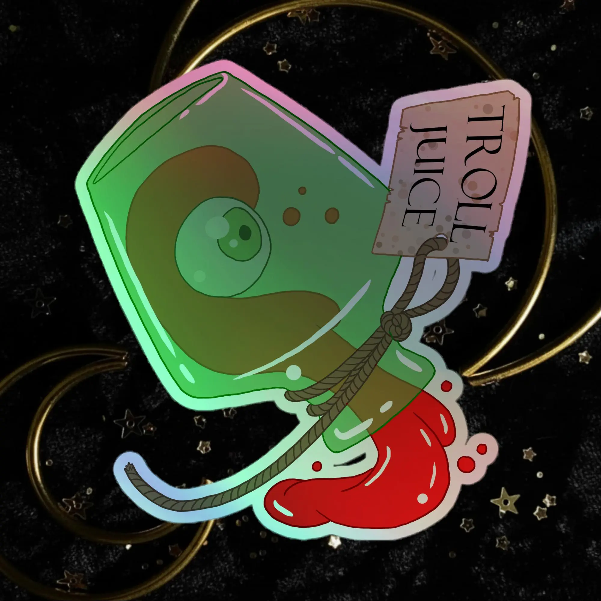 Troll Juice Holographic stickers