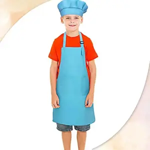 Cheap Wholesale Children Adult Parent-child Chef Apron Painting Cooking Class Suit Apron and Chef Hat in Stock