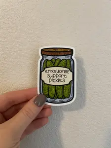 Pickle sticker, Funny Pickle Girl stickers vinyl laptop sticker water bottle sticker pickles
