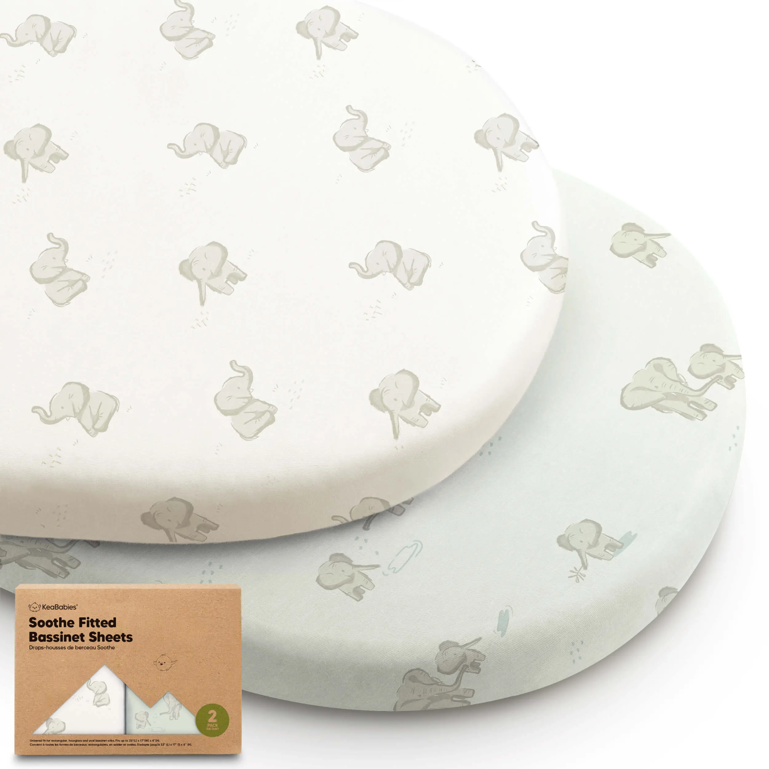 2-Pack Soothe Fitted Bassinet Sheets 2-Pack Soothe Fitted Bassinet Sheets