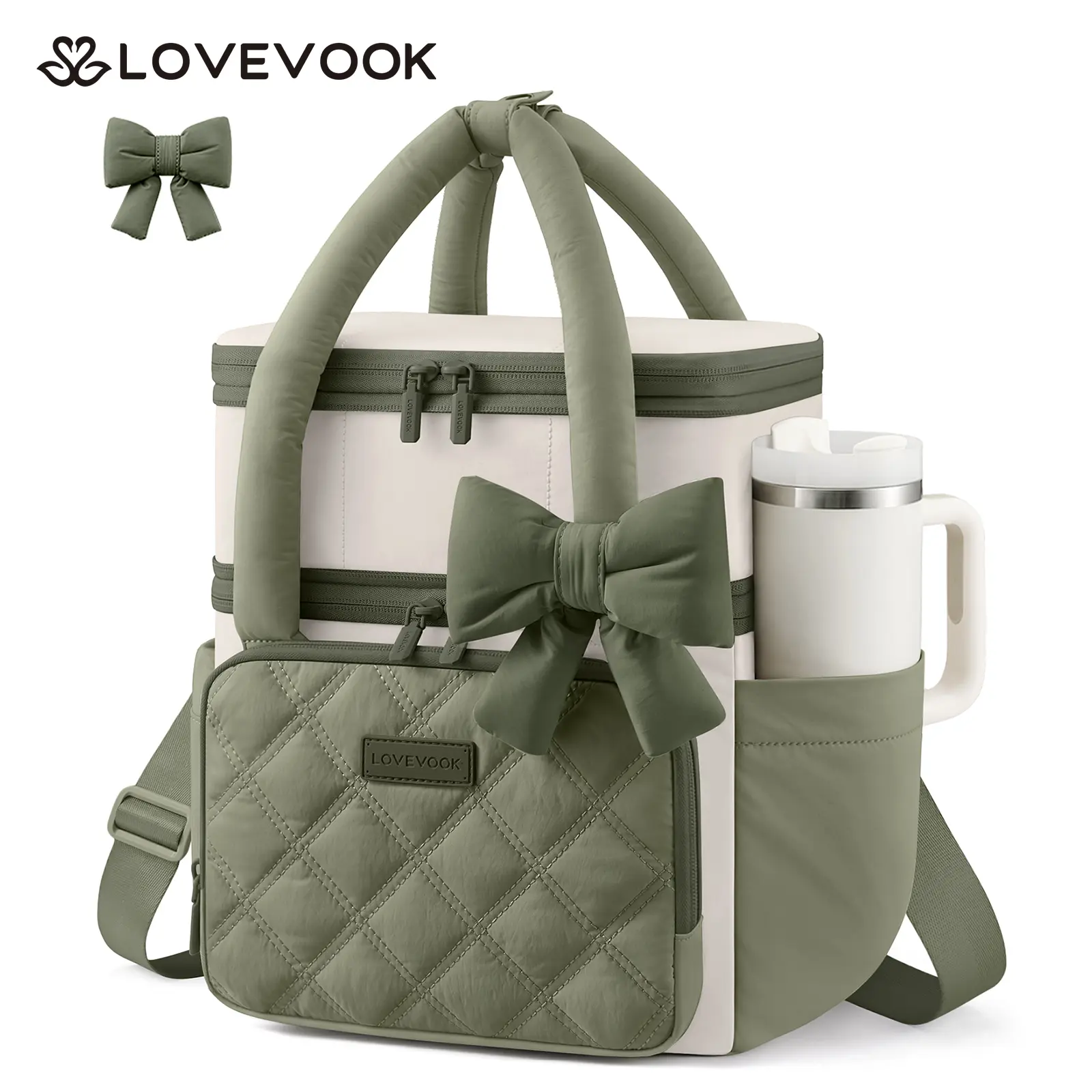 Green with Off White