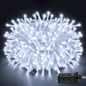 Ollny 200 LED Christmas Lights, Connectable Plug in Outdoor String Lights, 60FT Waterproof Fairy Lights with 8 Modes for Christmas Tree Halloween Wedding Party Indoor Decorations