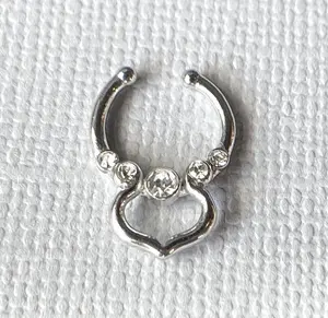 1pc Non-Piercing Venus w/Gems Septum Hanger Clip-On Fake Nose Ring