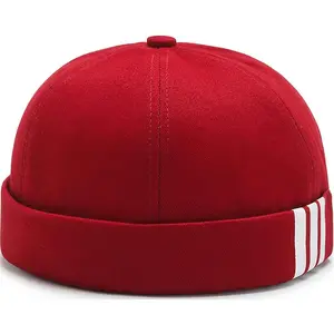 Dome Brimless Hats for Women Men Beanie Docker Cap Sailor Skull Cap