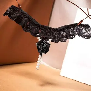 Rabbit Bite Lace Rose Sexy Lingerie - High Elasticity & Breathable Underwear, Perfect for Daily Wear & Date Night sneaky lingerie lingerie