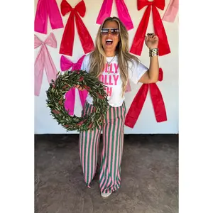 CHRISTMAS HADDIE WIDE LEG PANTS