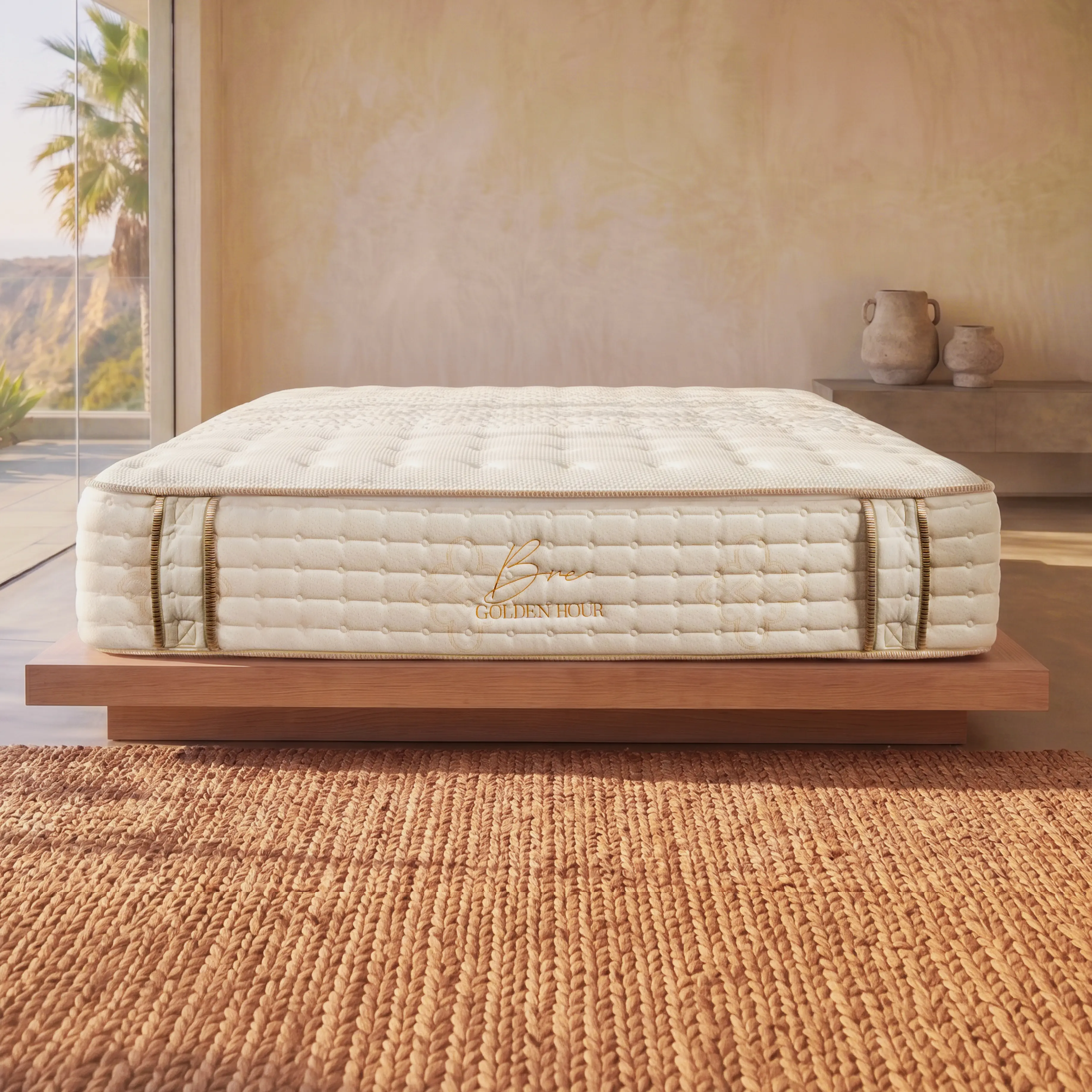Furniture of America Golden Hour 12 in Tight Top Hybrid Mattress - BRE Collection, Modern Design, Hybrid Core Support, Multi-Size Option