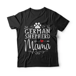 German Shepherd Mama - German Shepherd Lover Shirt Gift T-Shirt Breathable Casual Crewneck Graphic Peak Design