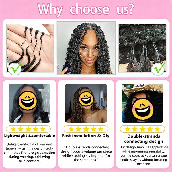 New 2026 ElNbeauty Jerry Curly Feather Crochet HumanHair Bundles, Lightweight Pre-Separated Super InvisiblyKnot and Durable Reusable Natural Black 100% HumanHair 16-24inches Optional