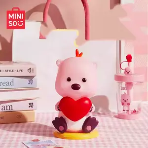 MINISO Zanmeng Ruby LED Night Light - Glowing Heart Cute Bedside Decor Gift for Kids Birthday & Holiday