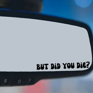 Fantasy letter printed vinyl stickers for car rearview mirror: waterproof, self-adhesive, irregular shape, Universal car sticker