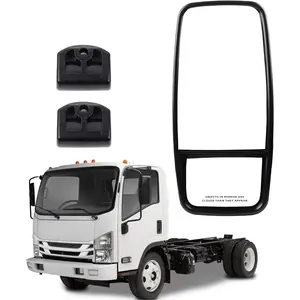 Dasbecan Driver Side Mirror Compatible with 2008-2023 ISUZU NPR NPR-HD NQR NRR Outside Left Door Mirror Replace # 8980493150