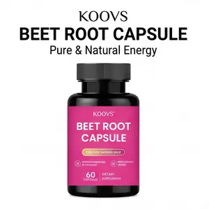 KOOVS Beetroot Essence Vitamin Supplement Capsules (60 Count) - Supports Nitric Oxide Production, Improves Blood Circulation, Enhances Exercise Endurance