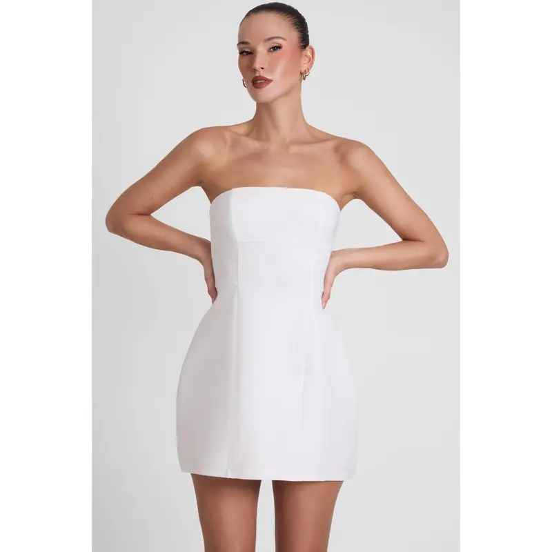 karisse halter mini dress white - TikTok Shop