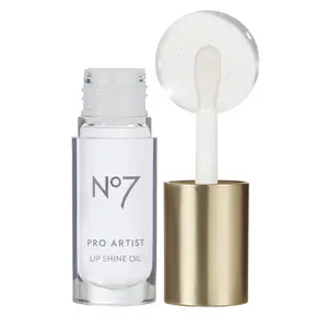 No7 Pro Artist Lip Oil - Hydrating Lip Oil with a High-Shine Finish - Non-Sticky Formula Enriched with Nourishing Ingredients to Improve Lip Hydration - Clear (0.20 fl oz)
