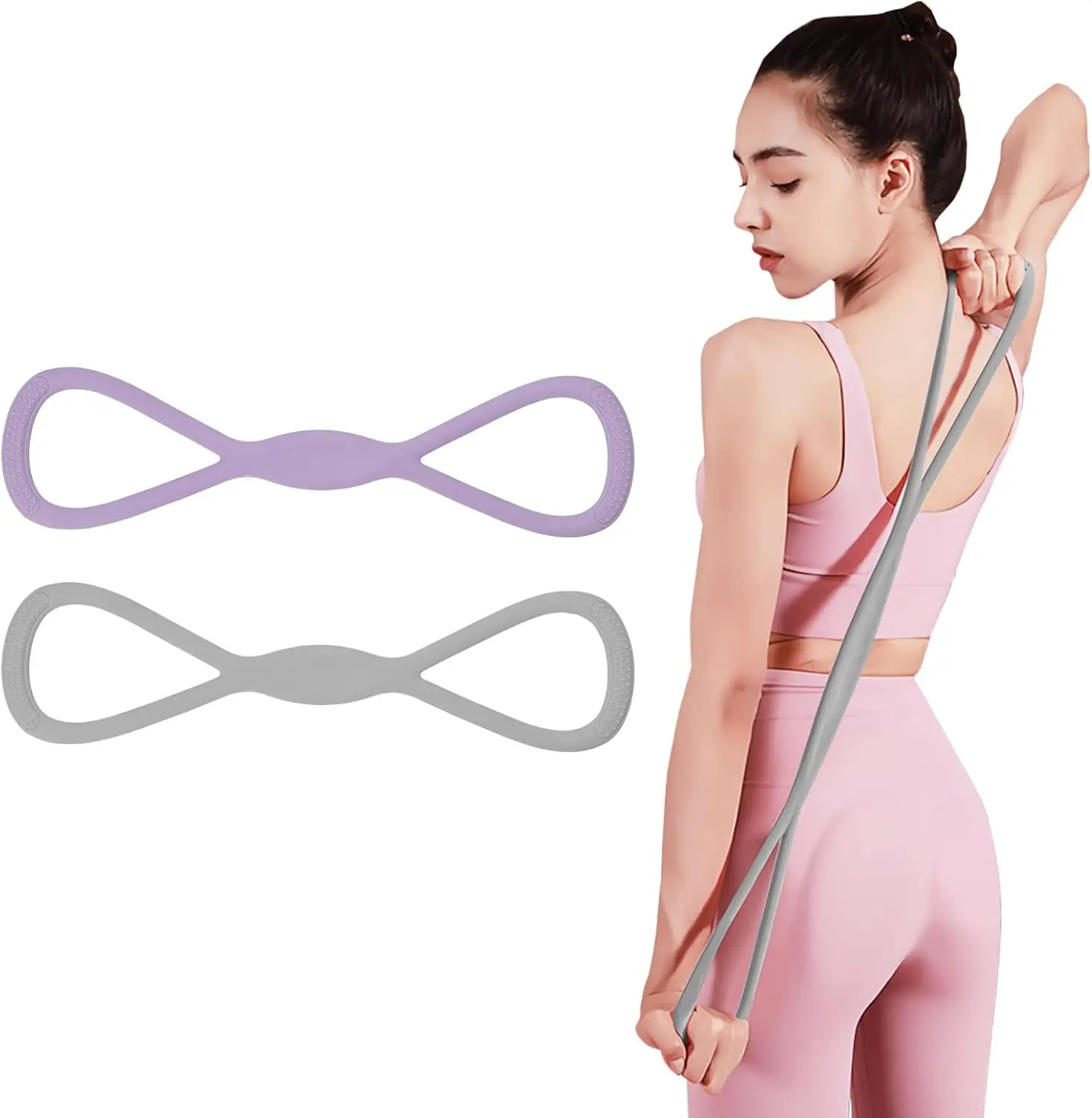 Women's 25LB TPE 8-Shaped Resistance Band - Resistant Bands, Stretching Gear for Home Workout, Athletic Training, Chest and Arm Toning