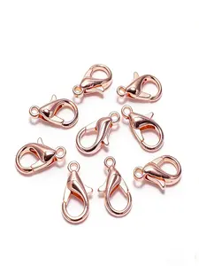 100pcs 12mm Lobster Clasp Connectors, DIY Jewelry Making Accessories, Necklace Bracelet Chain Supplies, Craft Essentials
