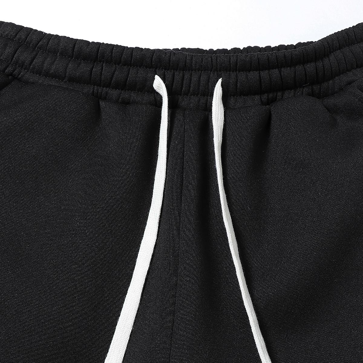 Men's fashion basic polyester joggers with pockets, solid color, slightly stretchy, regular fit casual sports pants with an elastic drawstring waistband sweatpants