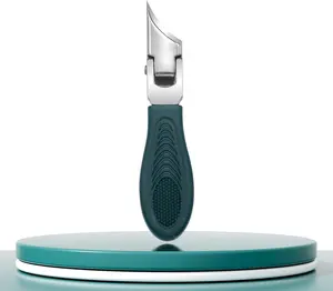Eagle Beak Beveled Nail Clippers, 3-Piece Set of Wide Jaw Opening Anti-Splash Slanted Nail Clipper, Long Handle Oblique Ingrown Toenails Clipper for Thick Nails, Seniors&Ingrown Care 