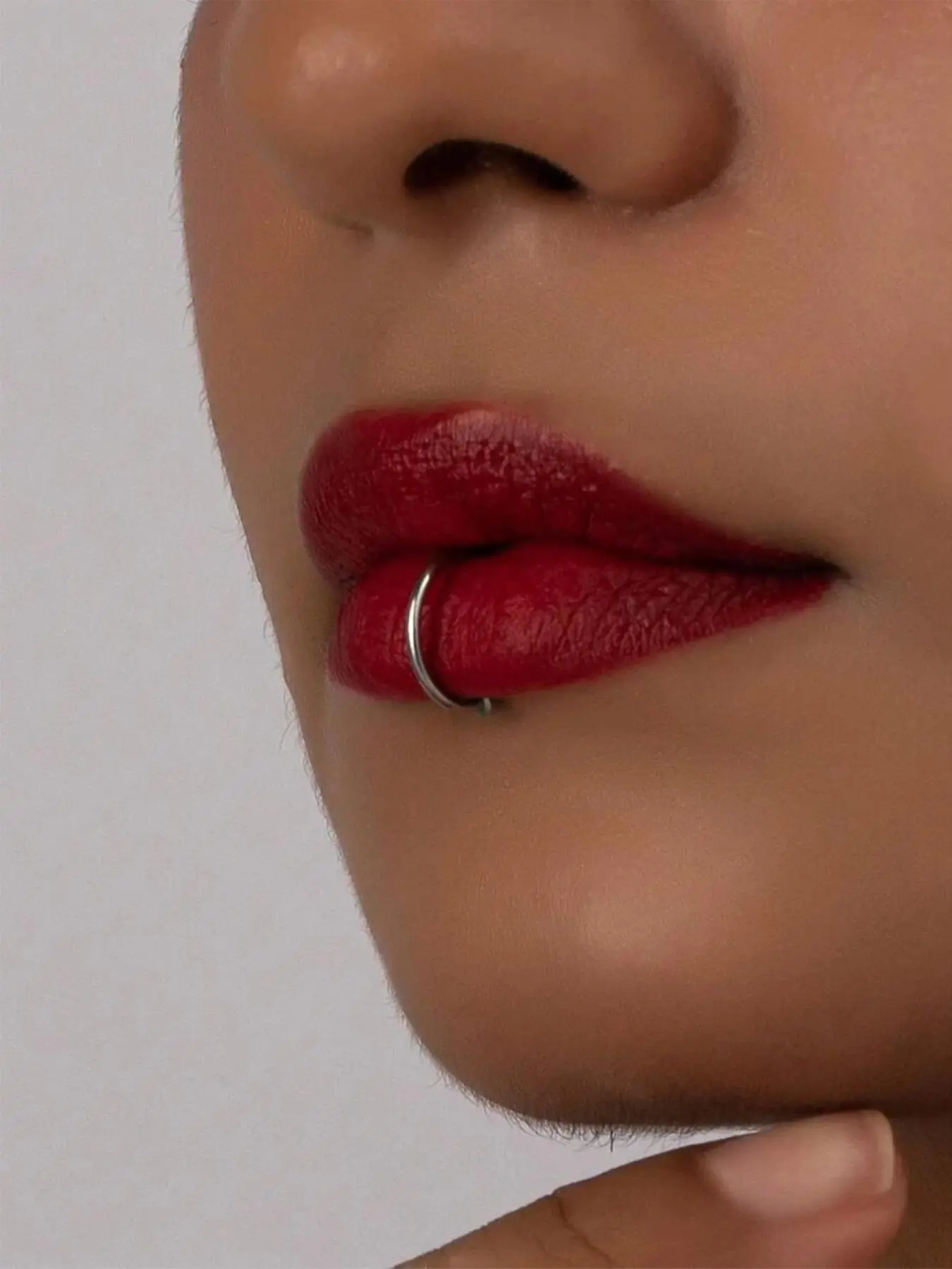 Unisex Street Trend C Shape Lip Ring, Trendy Minimalist Lip Ring, Chic Body Jewelry for Daily & Party Decor for Men & Women, Lip Piercing Ring