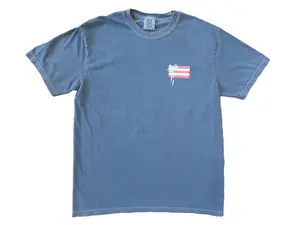 USA Flag with Bow Comfort Colors Tee