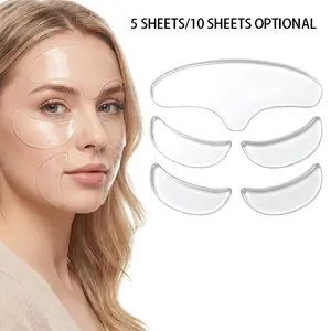 5/10 Sheets Silicone Facial Patches, Reusable Invisible Skin Stickers, For Women Daily Beauty Care, Flexible Comfortable Beauty Tool, Ideal For Face Contouring And Makeup Fixing