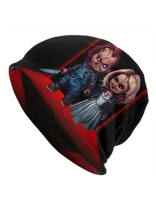 Men' Horror Movie Character Beanie Hat - Iconic Film Villains (Michael Myers,, Voorhees) - Themed Costume Accessory & Casual Wear for Fans