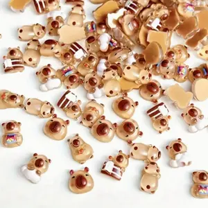 Mixed Color Resin Capybara Nail Charms Set, Cute Cartoon DIY Nail Accessories, Perfect Party Gift for Women