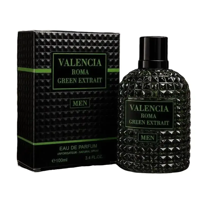 Valencia Roma Men Green Eau de Parfum Spray, Regular Size 3.4 fl oz