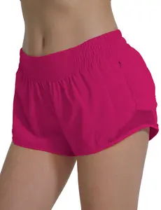 Athletic Running Shorts for Women with Zipper Pocket Soft Gym Workout Shorts with Mesh Liner Qucky Dry