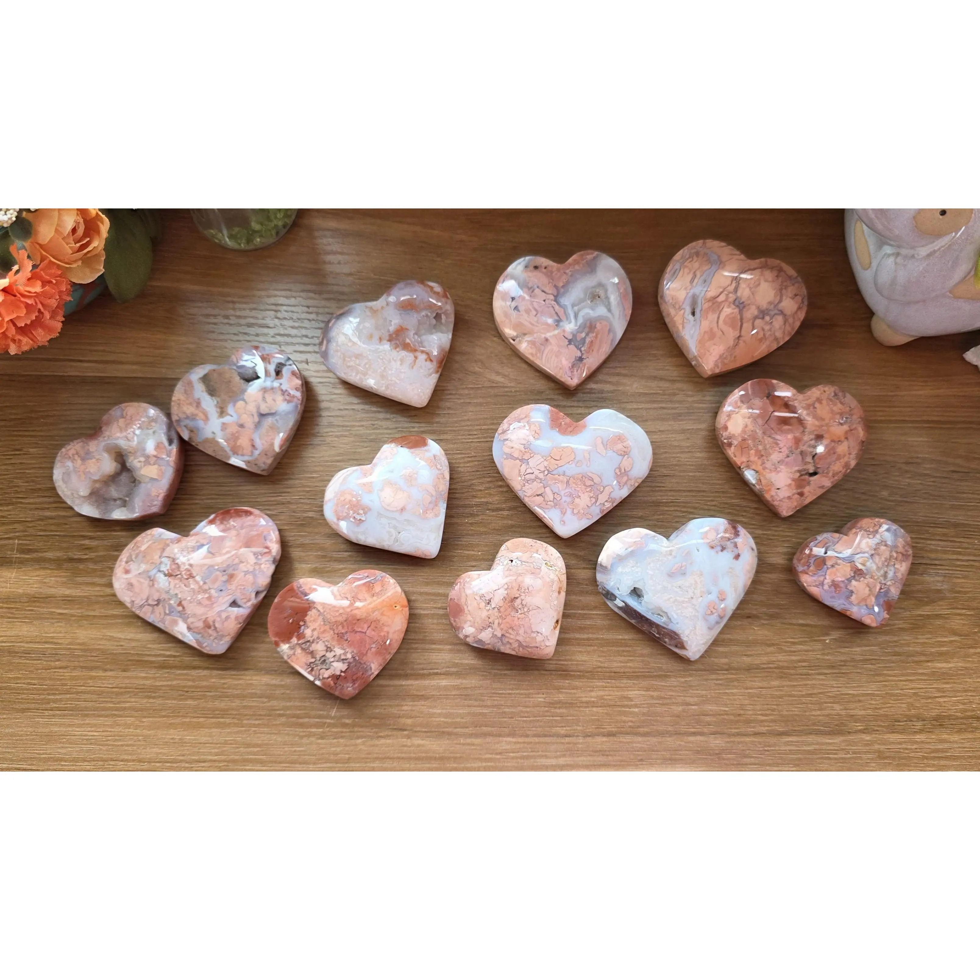Pink Agate Heart