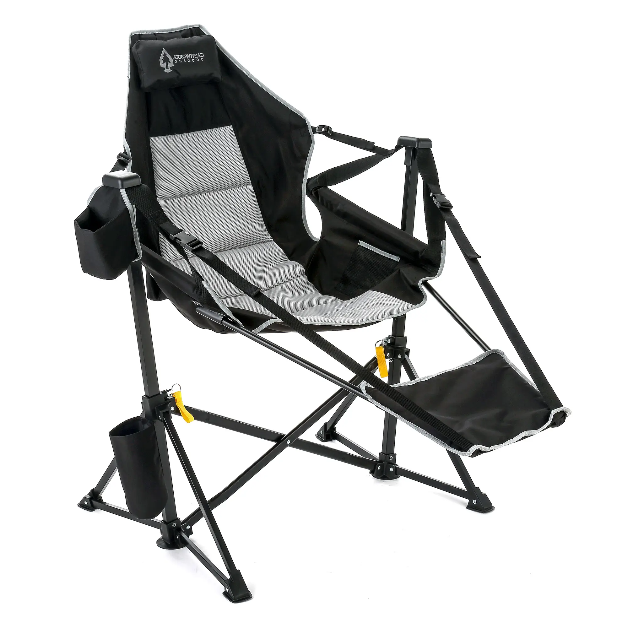 Arrowhead Outdoor KKS0371U Durable Folding Hammock Chair with Footrest, Dual Cup Holders, 300 lb Support