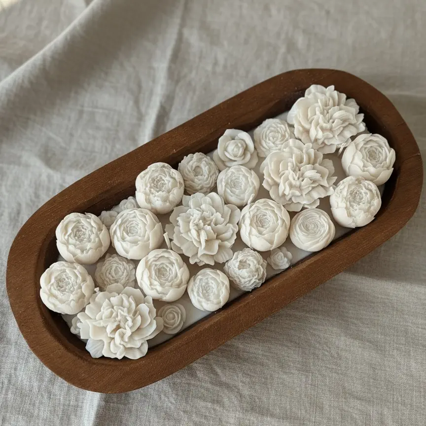 UNIQUE FLOWER BED SOY CANDLE